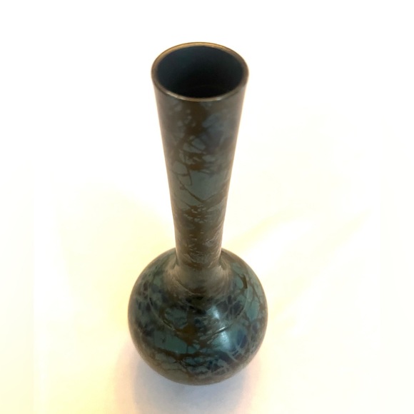 Vintage Japanese Metal Vase - Picture 2 of 3